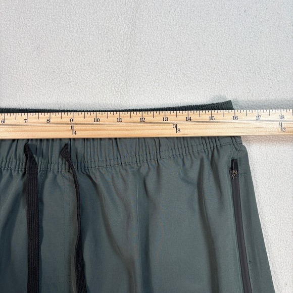 Leg3nd Athletic 5" Shorts Men L Green Unlined Drawstring Zip Pocket Gym Training - Picture 7 of 12